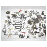 LOT OF ASSTD. SKELETON KEYS & MISC. PADLOCKS