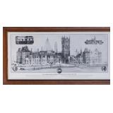 PARLIAMENT BUILDINGS DESTROYED BY FIRE LITHOGRAPH