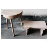 2 CUSTOM MADE WOODEN STOOLS