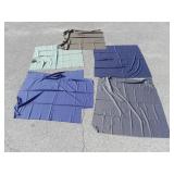 FIVE PIECES OF POLYESTER SUITING FABRIC