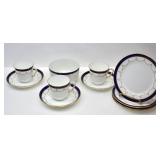 AYNSLEY TEA CUPS & SAUCERS