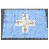 BABY QUILT W/ SAWTOOTH POINT EDGING