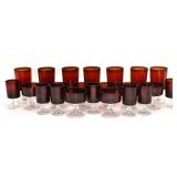 CRISTAL D'ARQUES-DURAND RUBY RED GLASSES