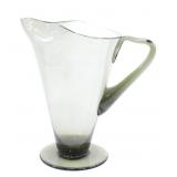 PINCHED SPOUT GREEN GLASS PITCHER