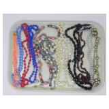 TRAY LOT OF COSTUME JEWELRY NECKLACES
