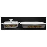 TWO 'SPICE OF LIFE' CORNINGWARE DISHES