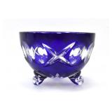 BOHEMIAN STYLE COBALT BLUE CRYSTAL BOWL