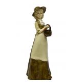 HANDPAINTED PORCELAIN WOMAN FIGURINE