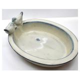 GLAZED TERRACOTTA BIRD BATH