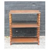 3-TIER WOODEN SHELF WITH BOBBIN LEGS