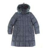 NAVY BLUE FOX FUR & WATERFOWL FEATHER DOWN COAT