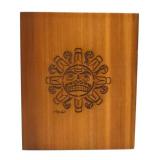 WOODEN BOX WITH WEST COAST INDIGENOUS CARVINGS