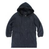 VTG NUAGE FOX FUR TRIM BLACK MID-LENGTH COAT (S)