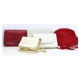 ASSTD LADIES' BEIGE, GOLD & RED EVENING BAGS