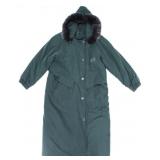 VTG 80s NUAGE FOX FUR TRIM DARK GREEN COAT (10)