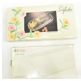 1 RECTANGULAR PLATTER, 1 CHRYSANTHEMUM PLATTER