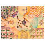 THOMAS W. PURCELL MODERNIST MANDALA COMPOSITION