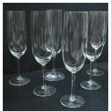CRYSTAL FLUTED CHAMPAGNE GLASSES