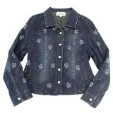 BEADED Y2K DARKWASH FLASHBACK COUTURE DENIM JACKET