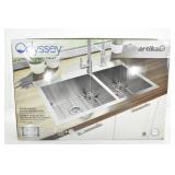 ODYSSEY 10 DEGREE RADIUS DOUBLE BOWL STAINLESS STK