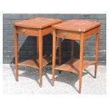 PAIR OF END TABLES BY DEILCRAFT FINE FURNITURE CO.