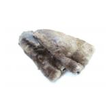 BEAVER FUR & LEATHER PALM MITTS