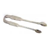 c1824 DUBLIN STERLING SILVER SUGAR CUBE TONGS 65g