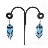 PAIR OF BEADED DANGLE EARRINGS