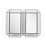 2 HOMESENSE BLACK METAL FRAMED MIRRORS