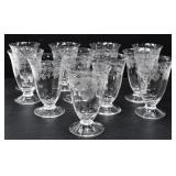 ETCHED DRINKING GLASSES