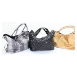 3 TRAVEL SIZED LARGE HANDBAGS