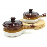 ONION SOUP BOWLS & CORK TRIVETS