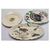 LOT OF CERAMIC SERVING TRAYS