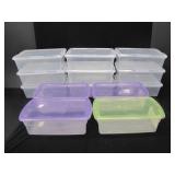12 SMALL PLASTIC STORAGE CONTAINERS