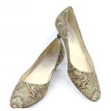 TALBOTS BROCADE PATTERNED KITTEN HEELS 6B