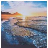COASTAL SUNSET GLITTER-ENHANCED GICLï¿½E ON CANVAS