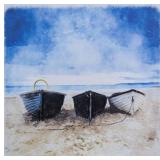BEACHED BOATS GEL-ENHANCED GICLï¿½E ON CANVAS