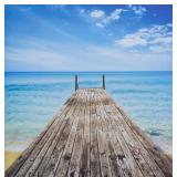 TROPICAL DOCK GEL-ENHANCED GICLï¿½E ON CANVAS