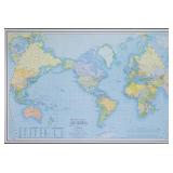 'THE WORLD' NATIONAL ATLAS OF CANADA MAP ON PANEL