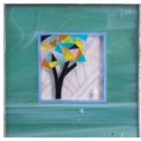 JANICE MOORHEAD BLUE STAINED GLASS PIECE