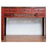QING DYNASTY STYLE LACQUERED CONSOLE TABLE