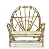 HANDCRAFTED RUSTIC BENTWOOD TWIG BENCH