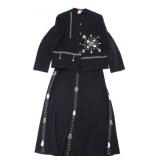 MERINO WOOL BLEND EMBROIDERED MOTIF CHACOK SET (2)