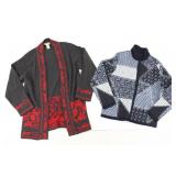 MERINO WOOL TALBOTS & RODIER BLEND CARDIGAN & ZIP