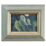 HEATHER BALE 'MILKWEED' ACRYLIC ON HARDBOARD