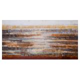 SIGNED CONTEMPORARY HORIZONTAL ABSTRACT PAINTING