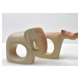 ELEPHANT & RHINO NAPKIN HOLDERS / FIGURINES