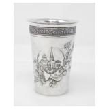 SWISS 800 SILVER ENGRAVED CUP 100g