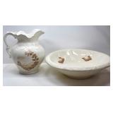 CANADIAN MADE CERAMIC JUG & BOWL