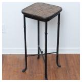 SQ. QUATER PANEL WROUGHT IRON BASE DISPLAY STAND